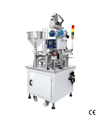 rotary cup filling and sealing machine